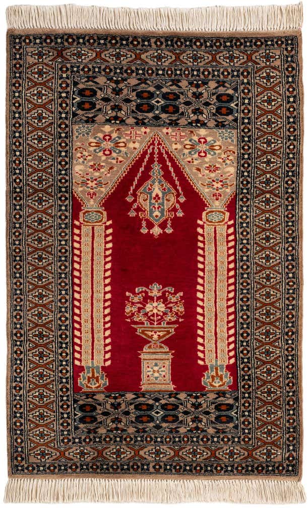 2' 7 x 4' Hand Knotted Bokhara Oriental Wool Rug