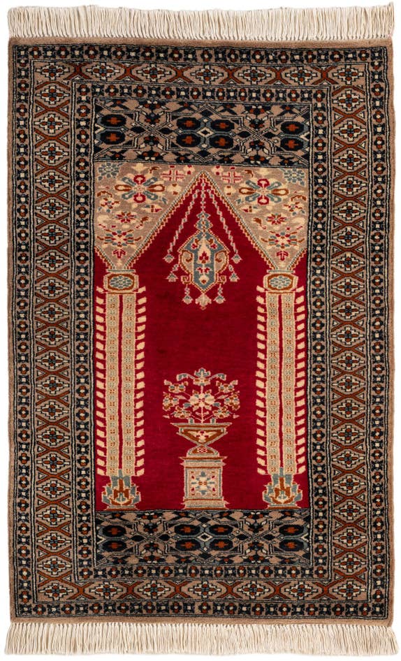 Detail image of 2' 7 x 4' Hand Knotted Bokhara Oriental Wool Rug