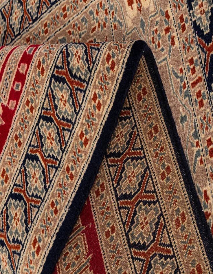 Detail image of 2' 8 x 4' 2  Hand Knotted Bokhara Oriental Wool Rug