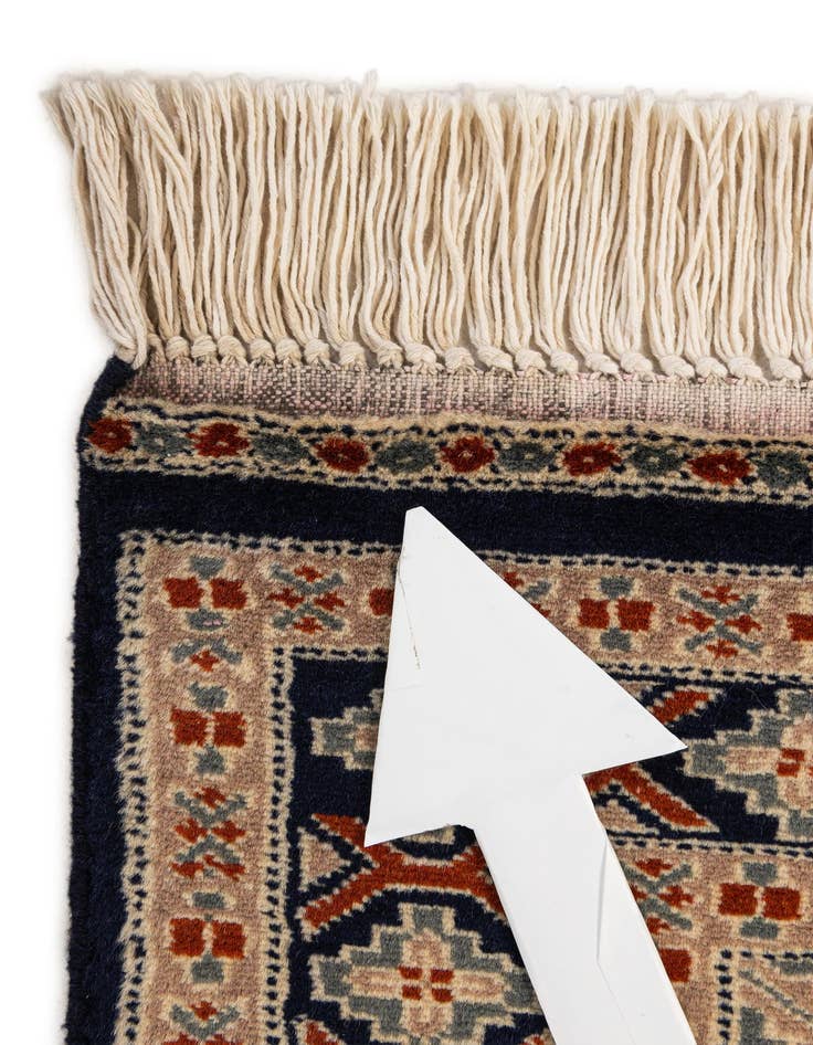 Detail image of 2' 8 x 4' 2  Hand Knotted Bokhara Oriental Wool Rug