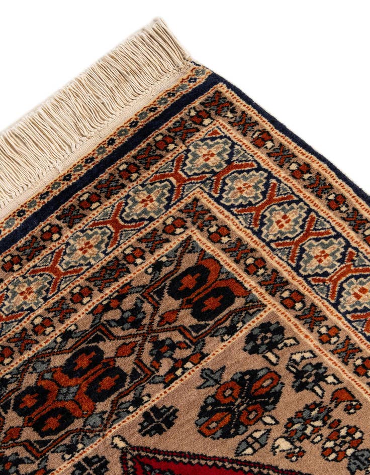 Detail image of 2' 8 x 4' 3  Hand Knotted Bokhara Oriental Wool Rug