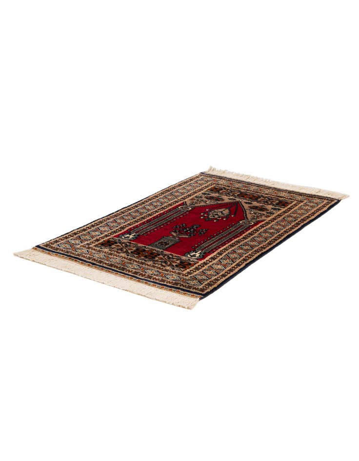 Detail image of 2' 8 x 4' 3 Hand Knotted Bokhara Oriental Wool Rug