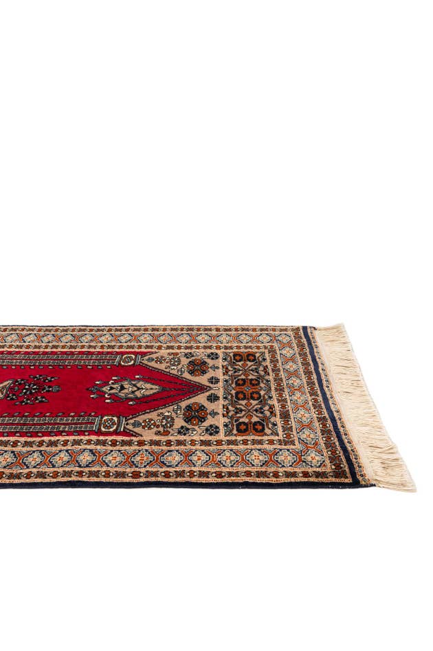 Detail image of 2' 8 x 4' 3 Hand Knotted Bokhara Oriental Wool Rug
