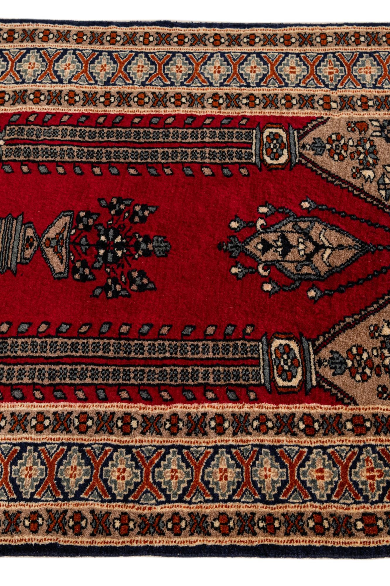 2' 8 x 4' 3 Hand Knotted Bokhara Oriental Wool Rug