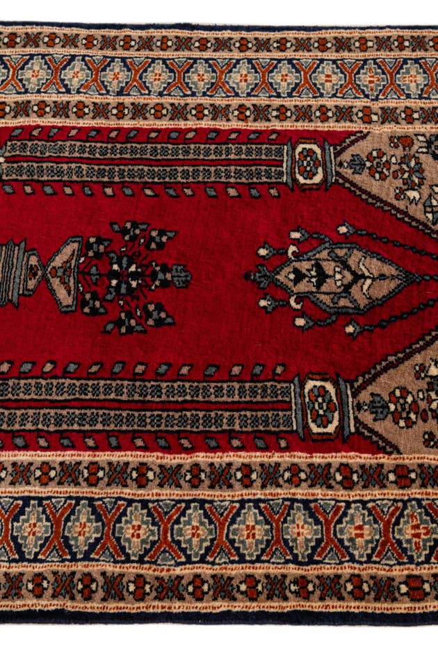 Detail image of 2' 8 x 4' 3 Hand Knotted Bokhara Oriental Wool Rug