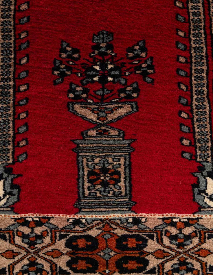 Detail image of 2' 8 x 4' 3  Hand Knotted Bokhara Oriental Wool Rug