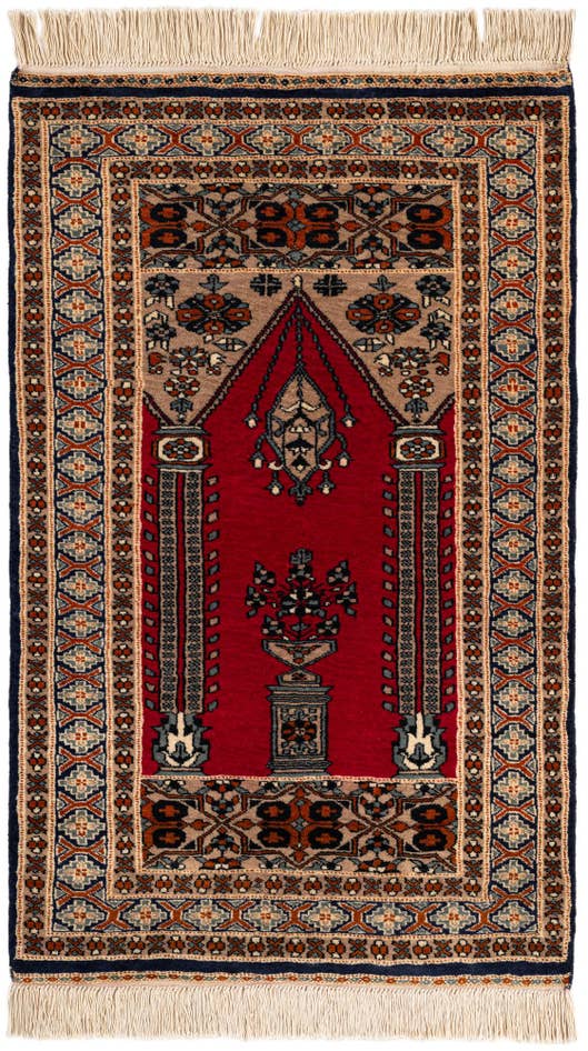 Detail image of 2' 8 x 4' 3 Hand Knotted Bokhara Oriental Wool Rug