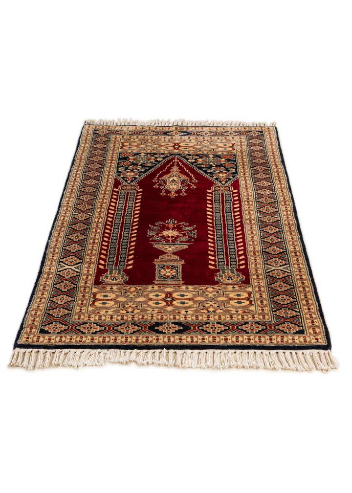 2' 7 x 4' 8 Hand Knotted Bokhara Oriental Wool Rug