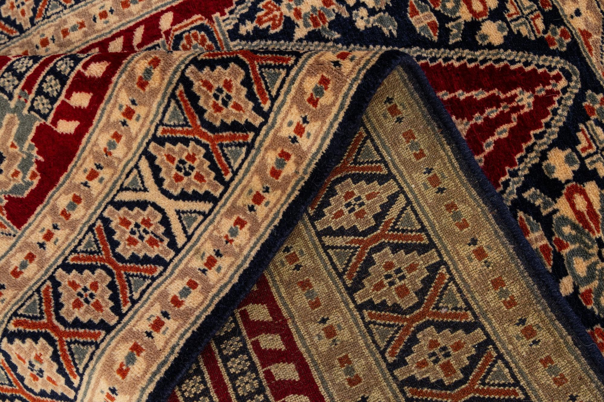 2' 7 x 4' 8 Hand Knotted Bokhara Oriental Wool Rug