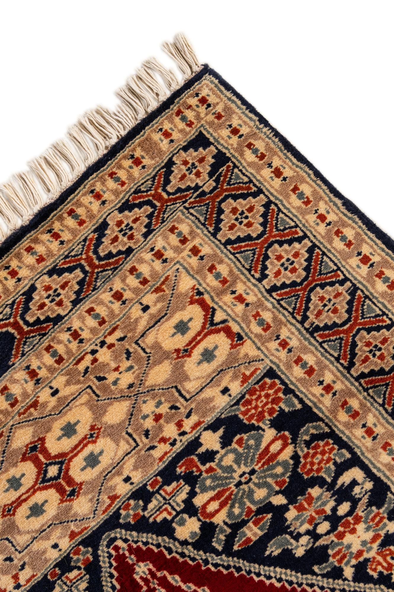 2' 7 x 4' 8 Hand Knotted Bokhara Oriental Wool Rug