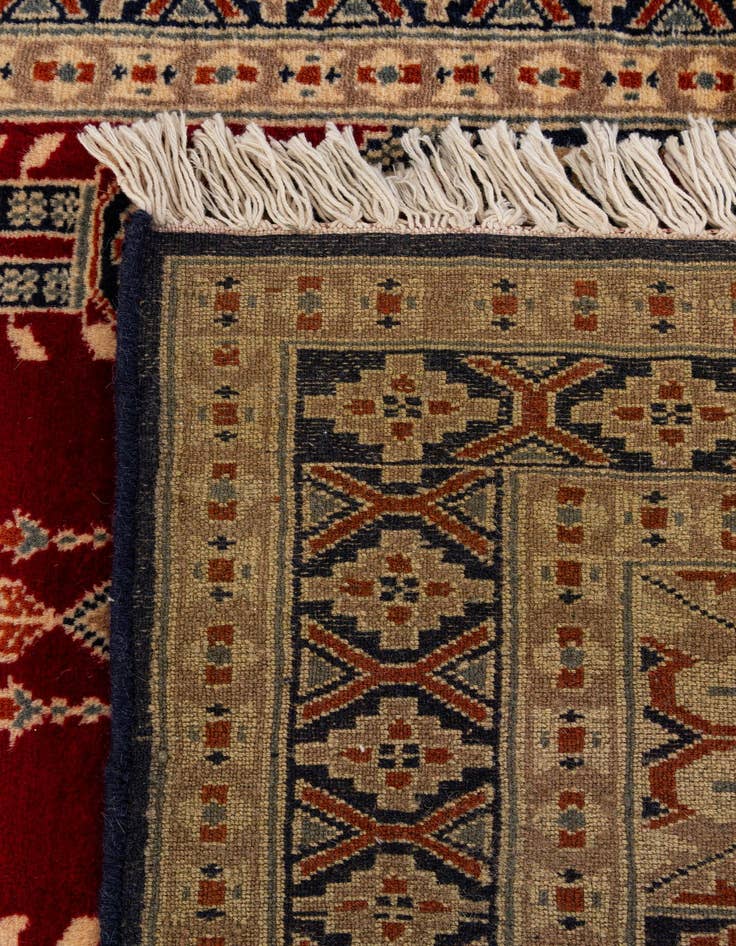 Detail image of 2' 7 x 4' 8  Hand Knotted Bokhara Oriental Wool Rug