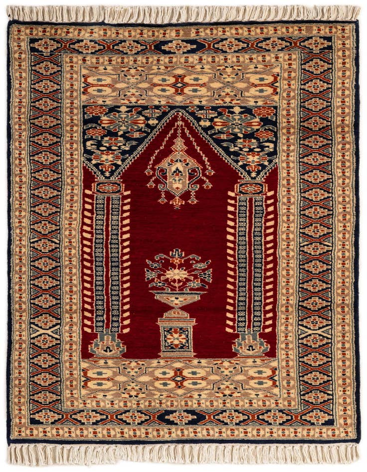 Detail image of 2' 7 x 4' 8 Hand Knotted Bokhara Oriental Wool Rug