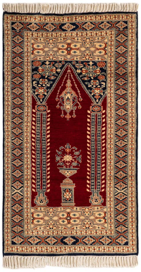 Detail image of 2' 7 x 4' 8 Hand Knotted Bokhara Oriental Wool Rug