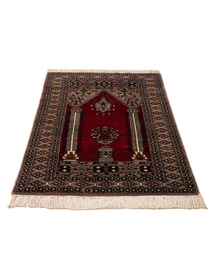 Detail image of 2' 7 x 4' 7 Hand Knotted Bokhara Oriental Wool Rug