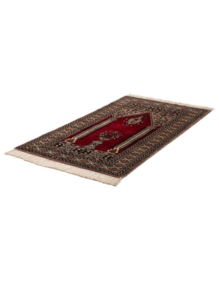 Detail image of 2' 7 x 4' 7 Hand Knotted Bokhara Oriental Wool Rug