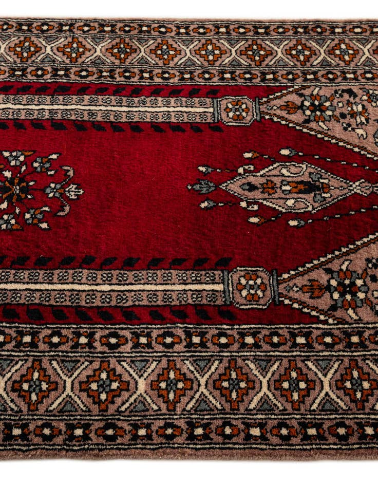 Detail image of 2' 7 x 4' 7 Hand Knotted Bokhara Oriental Wool Rug