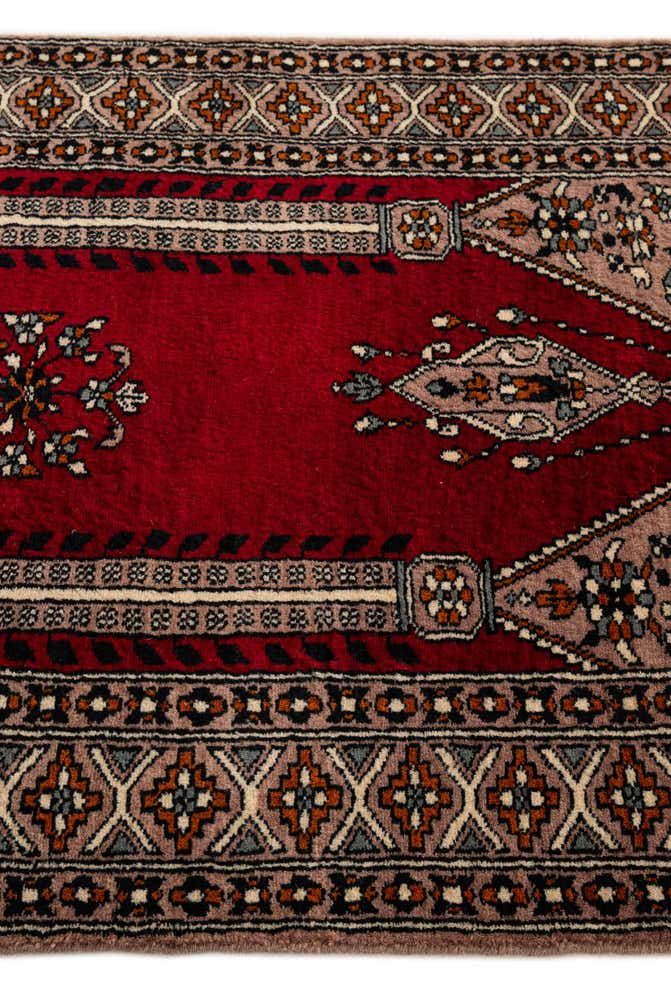 2' 7 x 4' 7 Hand Knotted Bokhara Oriental Wool Rug
