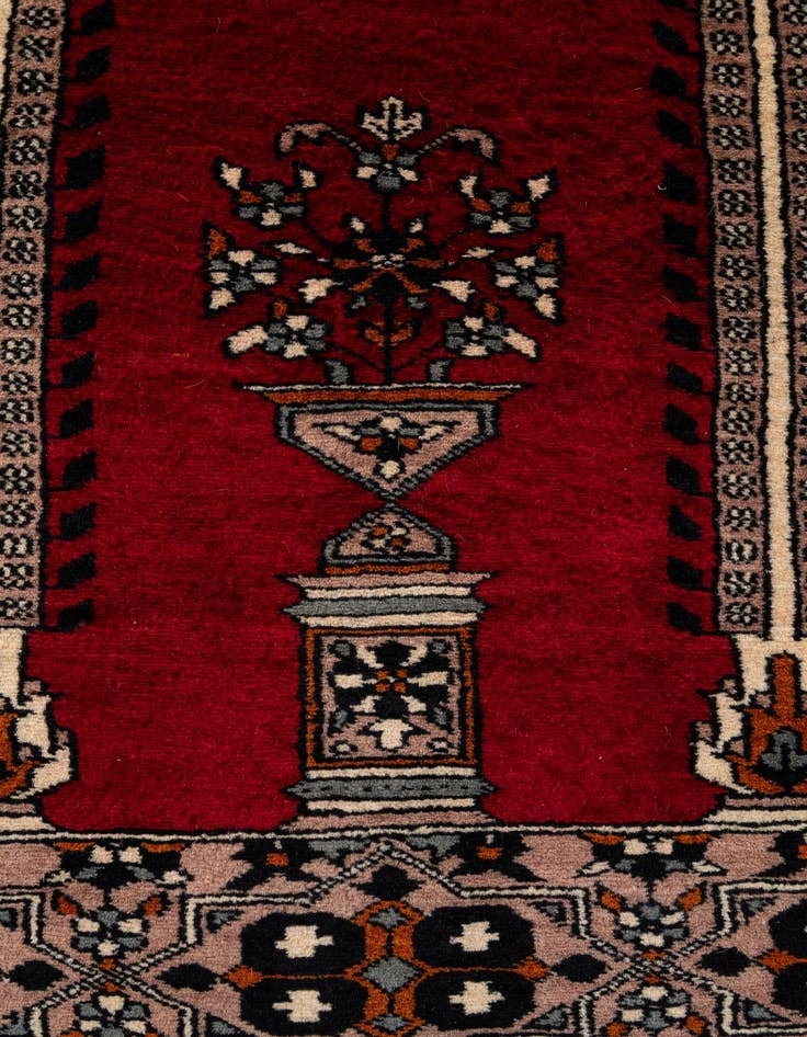 Detail image of 2' 7 x 4' 7  Hand Knotted Bokhara Oriental Wool Rug