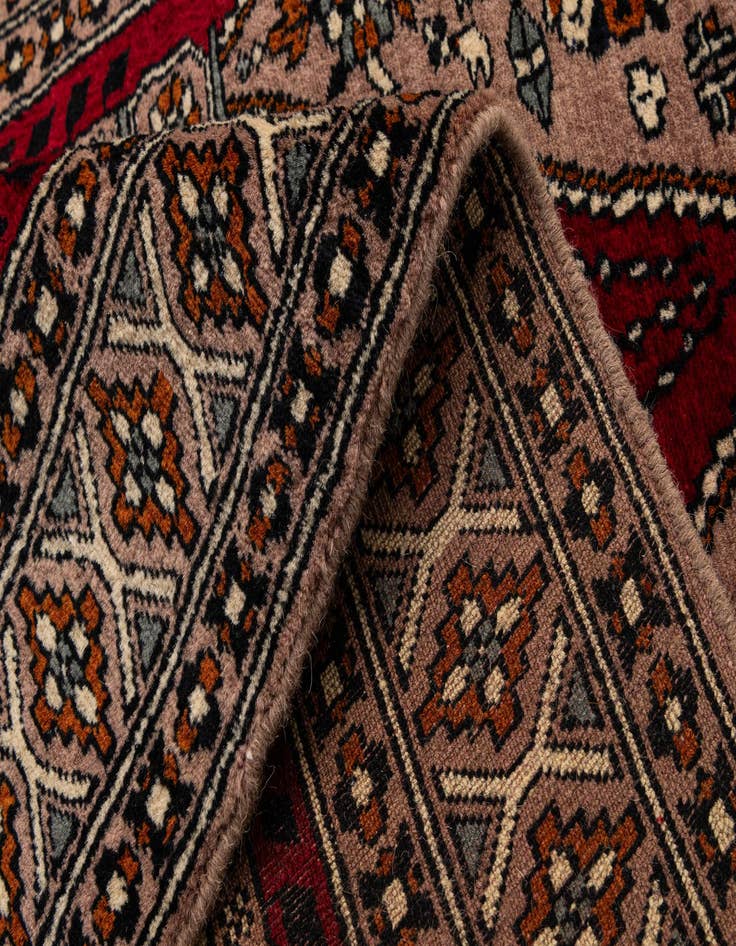 Detail image of 2' 7 x 4' 7  Hand Knotted Bokhara Oriental Wool Rug