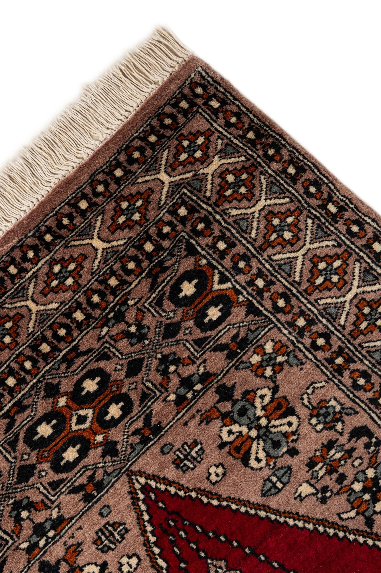 2' 7 x 4' 7 Hand Knotted Bokhara Oriental Wool Rug