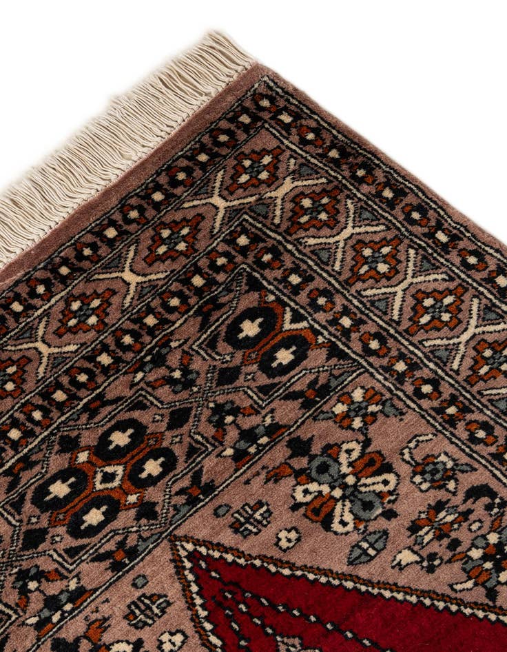 Detail image of 2' 7 x 4' 7  Hand Knotted Bokhara Oriental Wool Rug