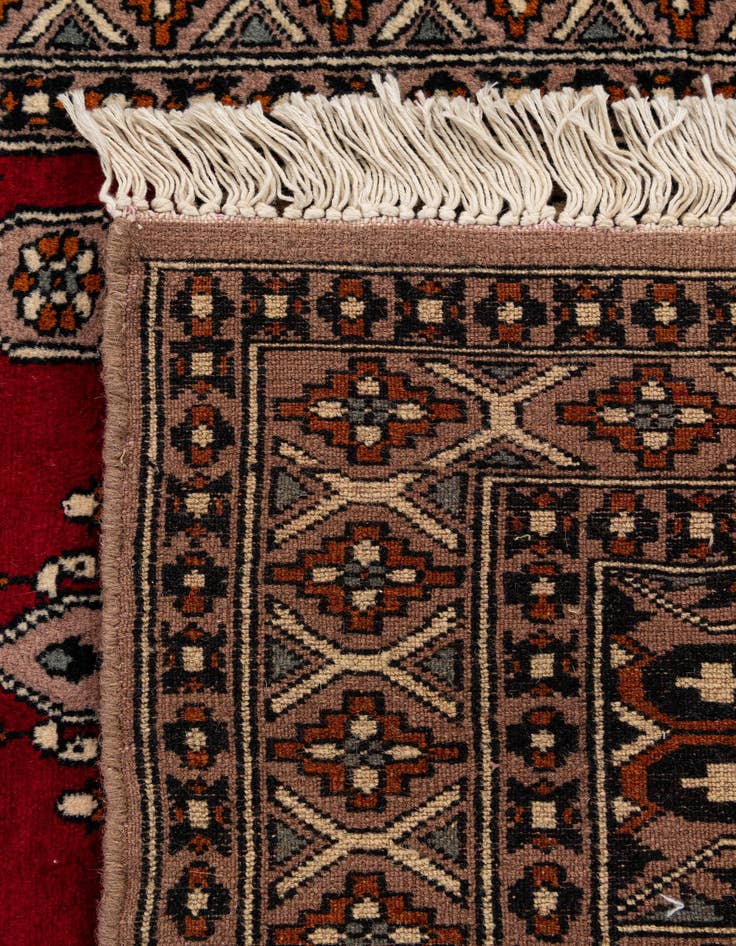Detail image of 2' 7 x 4' 7  Hand Knotted Bokhara Oriental Wool Rug