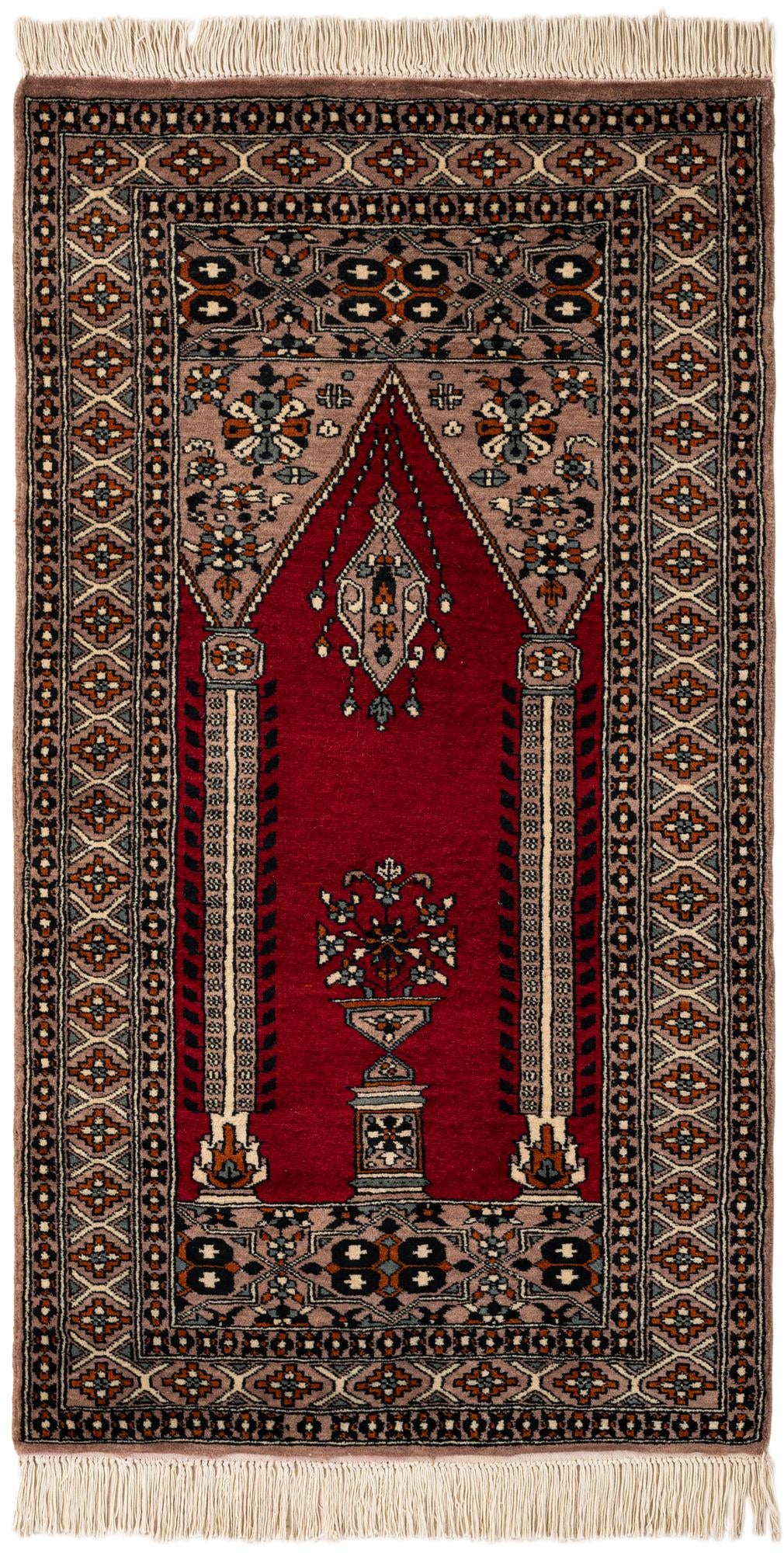 2' 7 x 4' 7  Hand Knotted Bokhara Oriental Wool Rug