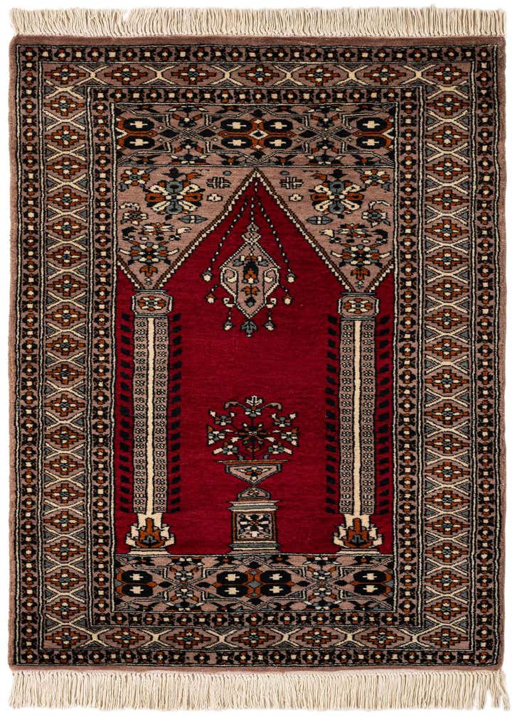 2' 7 x 4' 7 Hand Knotted Bokhara Oriental Wool Rug