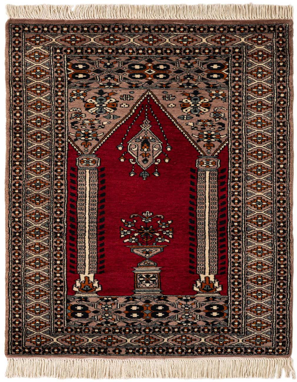 2' 7 x 4' 7 Hand Knotted Bokhara Oriental Wool Rug