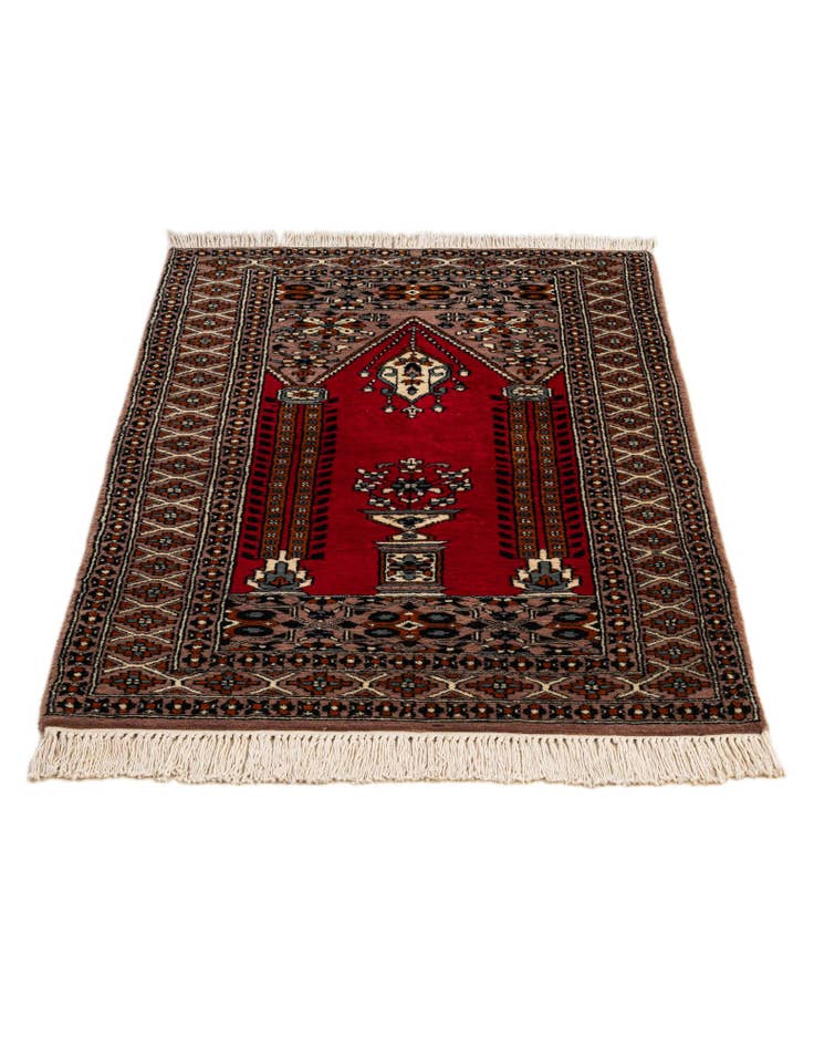Detail image of 2' 7 x 4' 6 Hand Knotted Bokhara Oriental Wool Rug