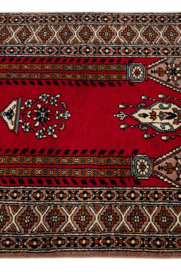 Detail image of 2' 7 x 4' 6 Hand Knotted Bokhara Oriental Wool Rug