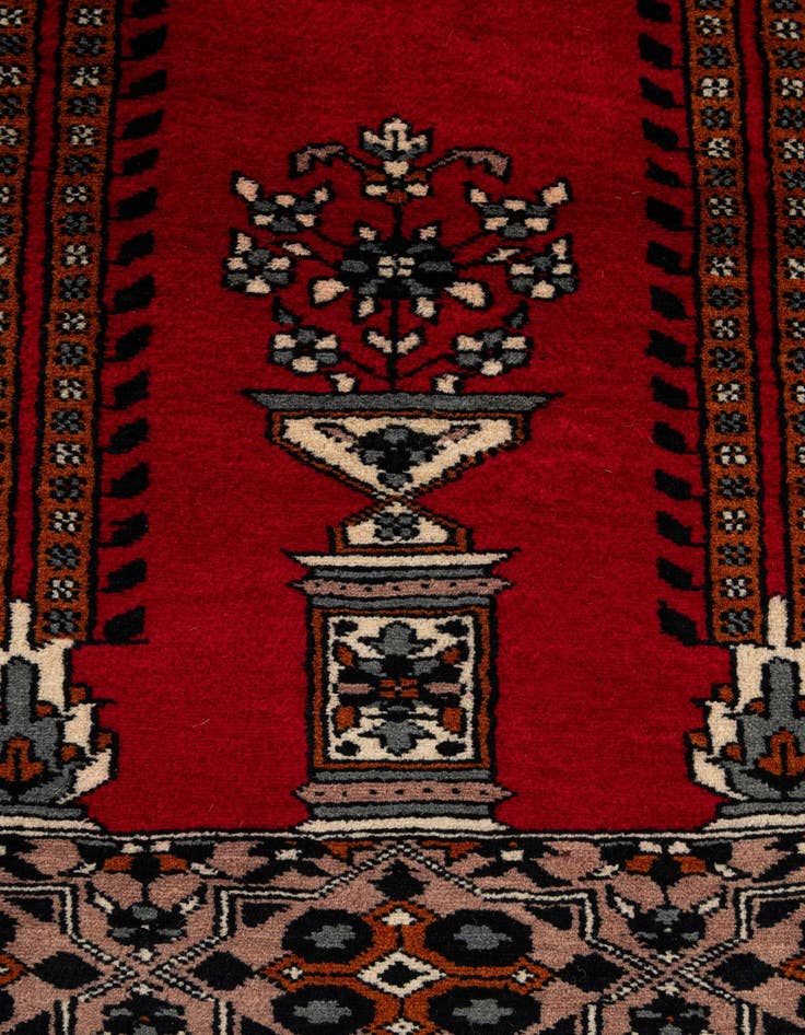 Detail image of 2' 7 x 4' 6  Hand Knotted Bokhara Oriental Wool Rug