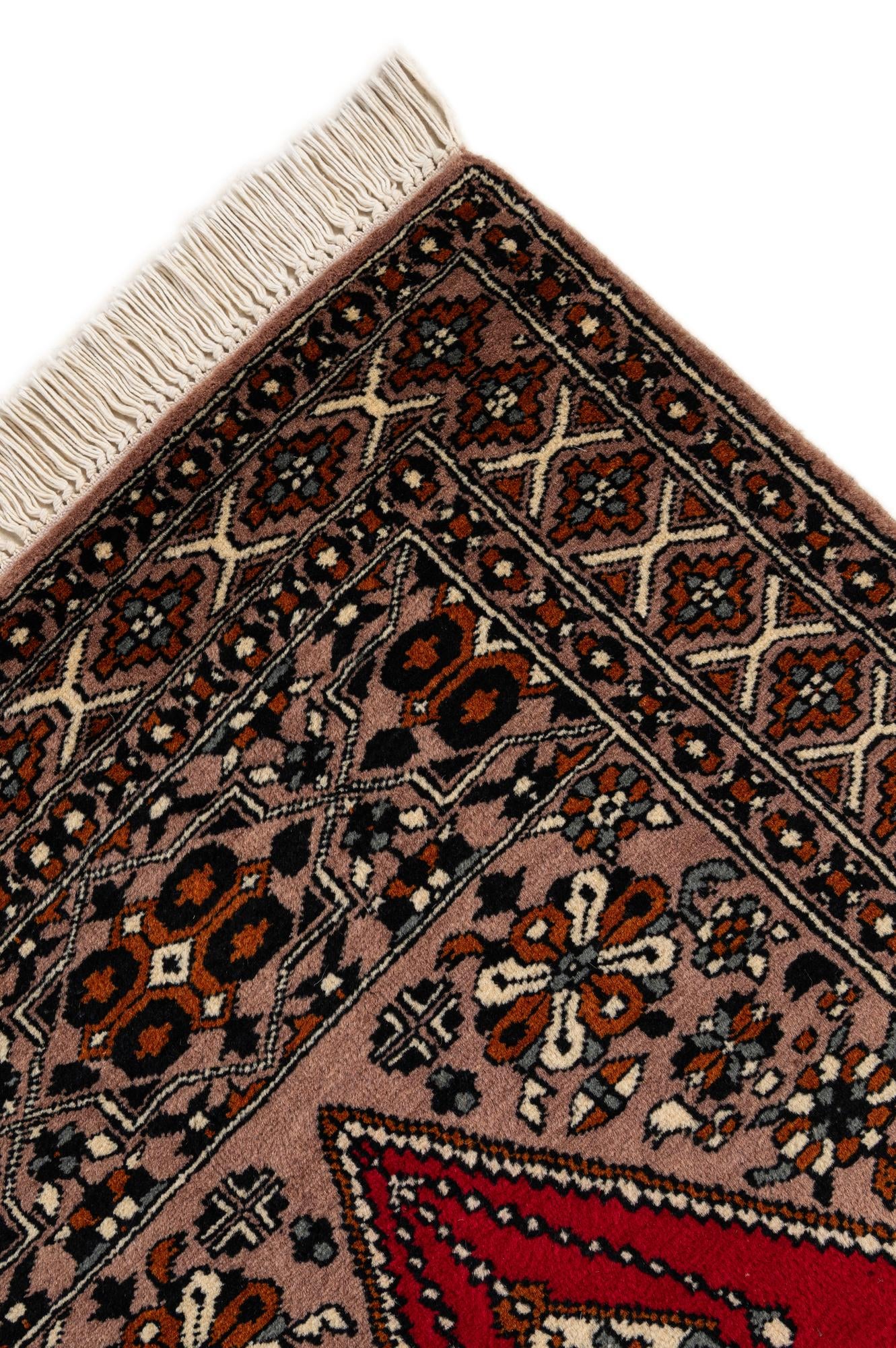 2' 7 x 4' 6 Hand Knotted Bokhara Oriental Wool Rug