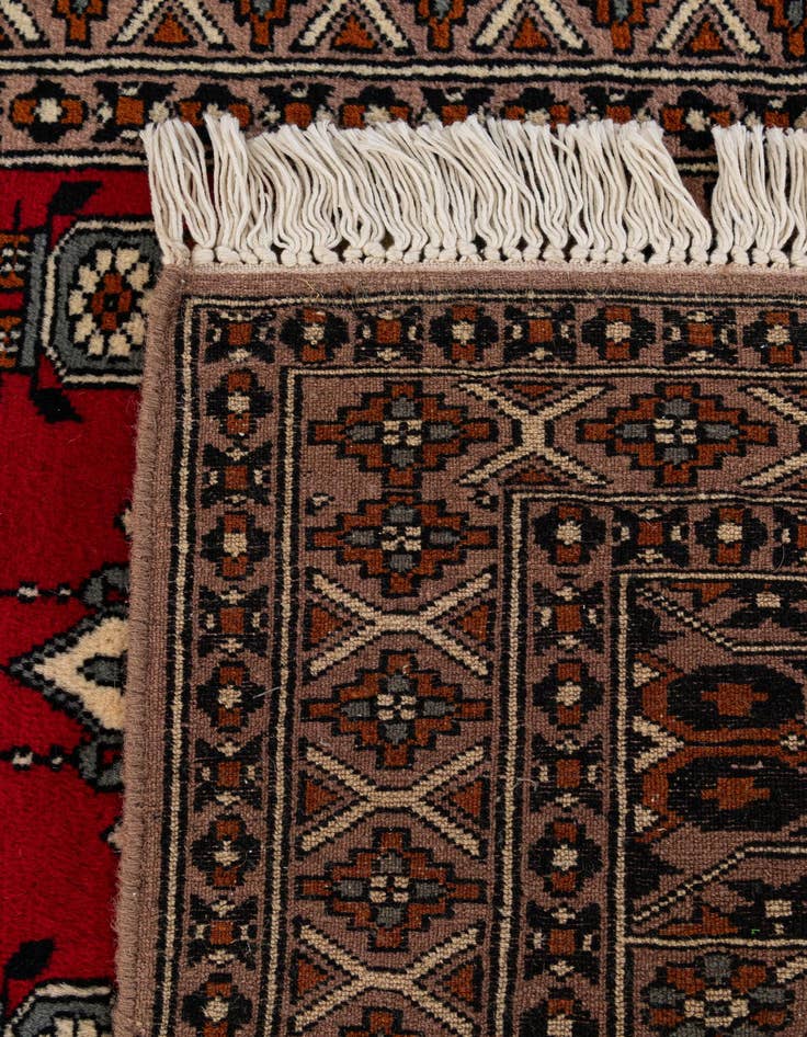 Detail image of 2' 7 x 4' 6  Hand Knotted Bokhara Oriental Wool Rug
