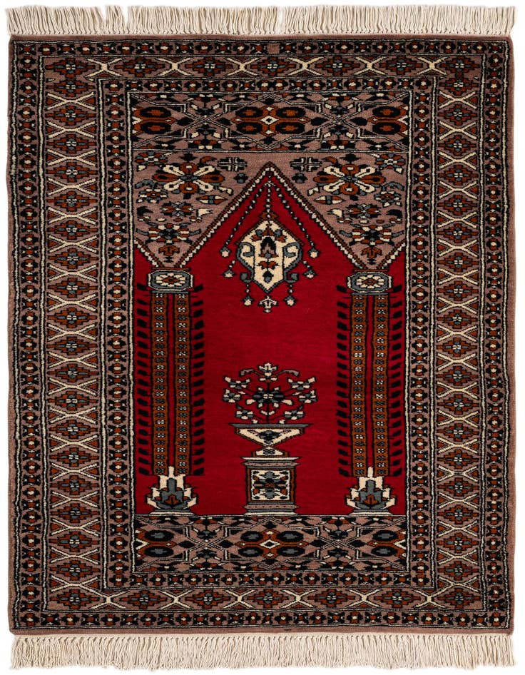 Detail image of 2' 7 x 4' 6 Hand Knotted Bokhara Oriental Wool Rug