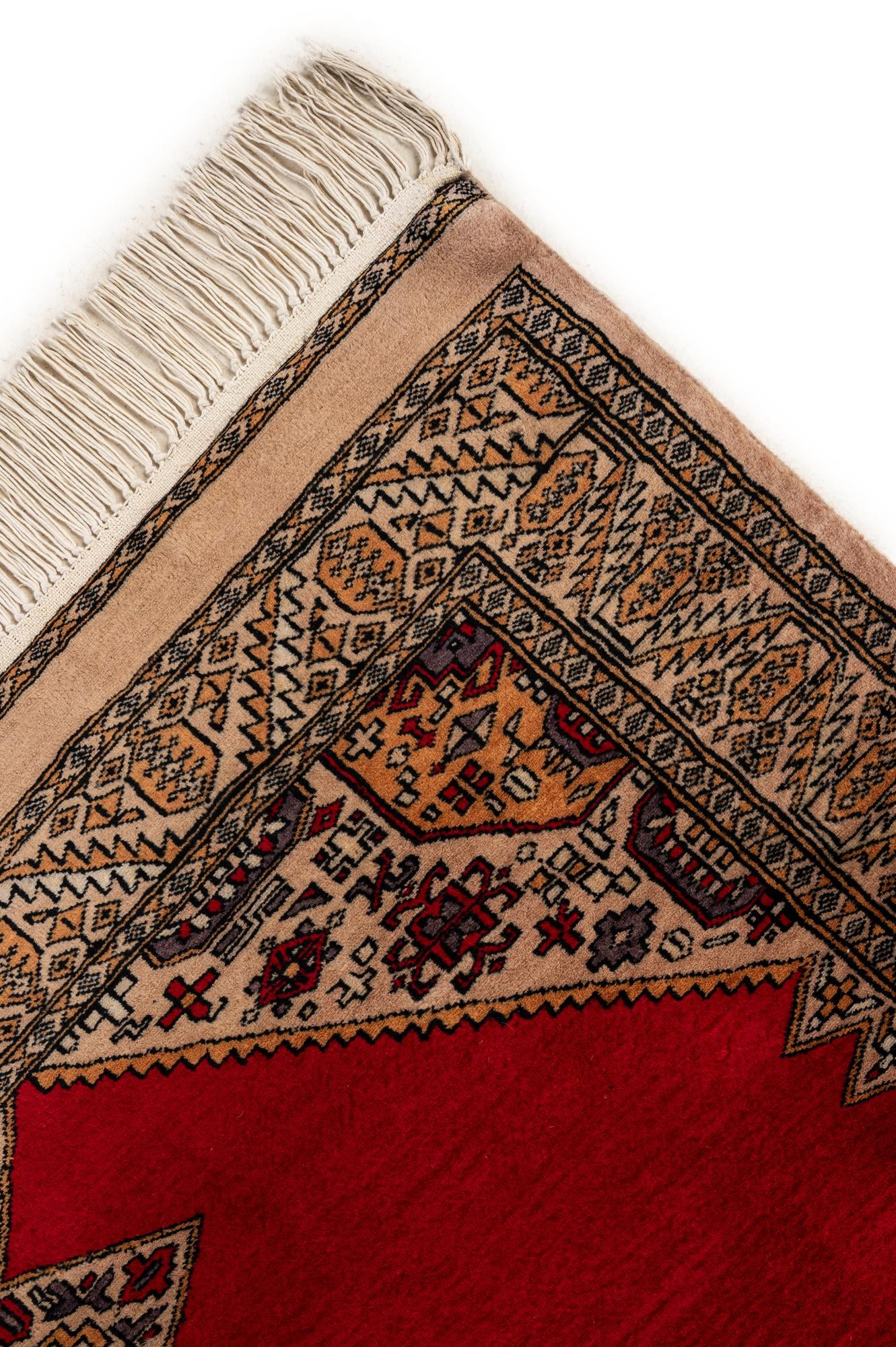 4' 3 x 6' 1 Hand Knotted Bokhara Wool Rug