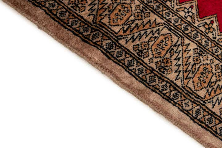 4' 3 x 6' 1 Hand Knotted Bokhara Wool Rug