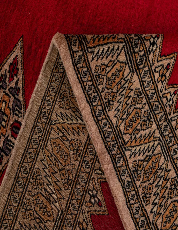 Detail image of 4' 3 x 6' 1  Hand Knotted Bokhara Wool Rug