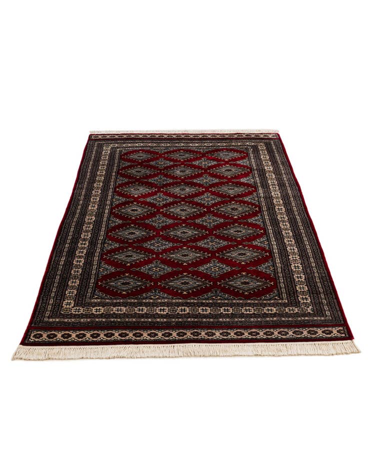 Detail image of 4' 2 x 6' 6  Hand Knotted Bokhara Oriental Wool Rug