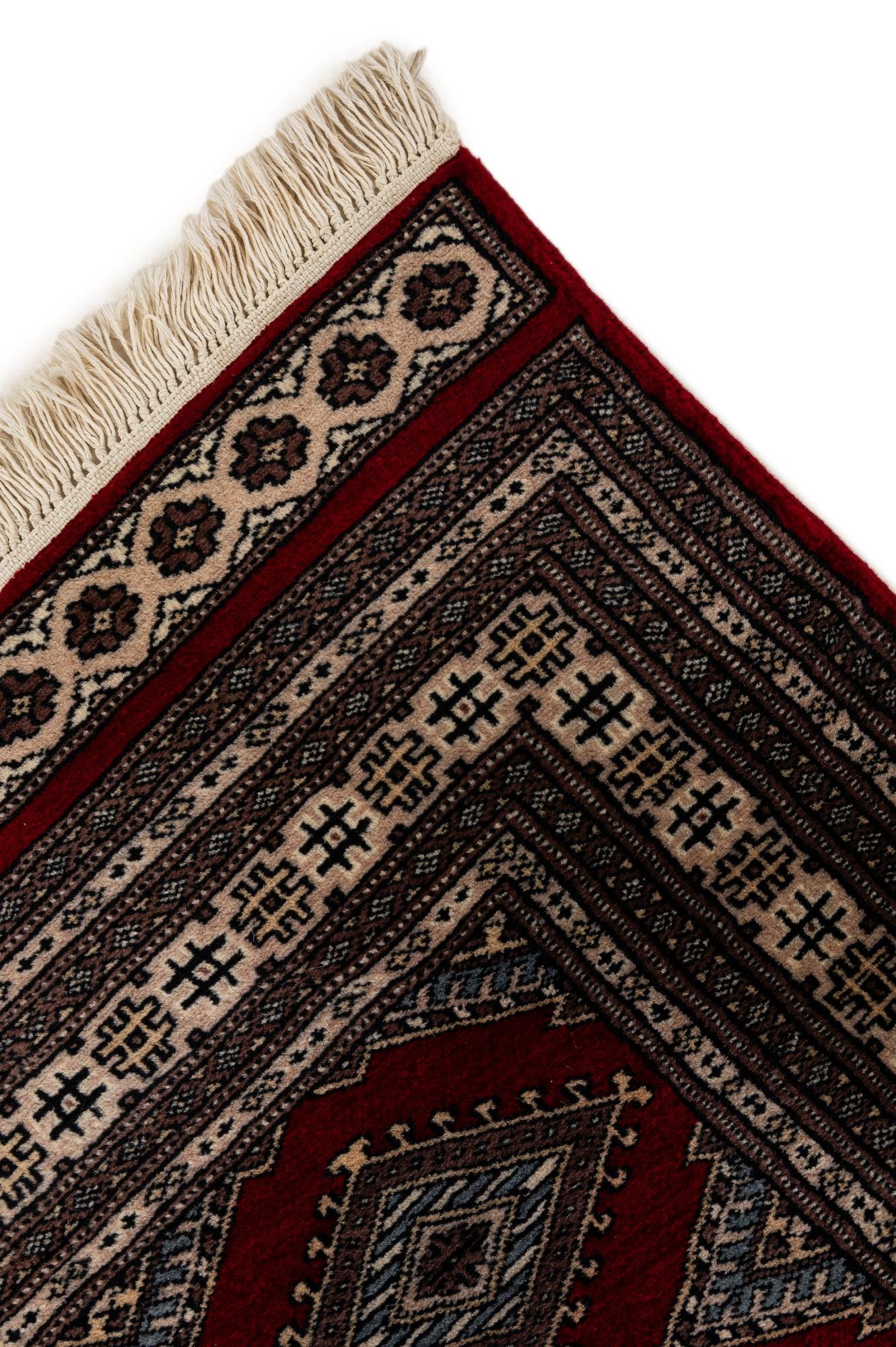 4' 2 x 6' 6 Hand Knotted Bokhara Oriental Wool Rug