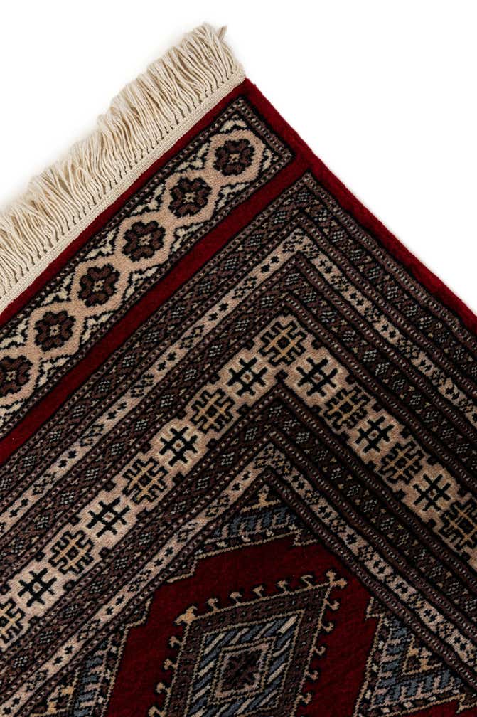 4' 2 x 6' 6 Hand Knotted Bokhara Oriental Wool Rug