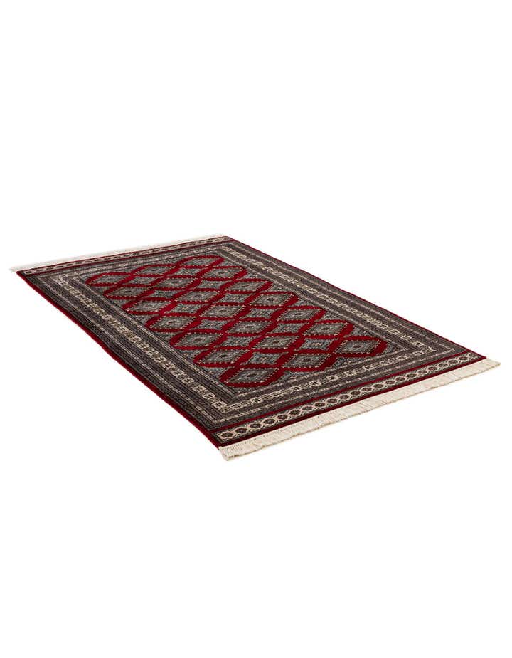 4' 2 x 6' 6 Hand Knotted Bokhara Oriental Wool Rug