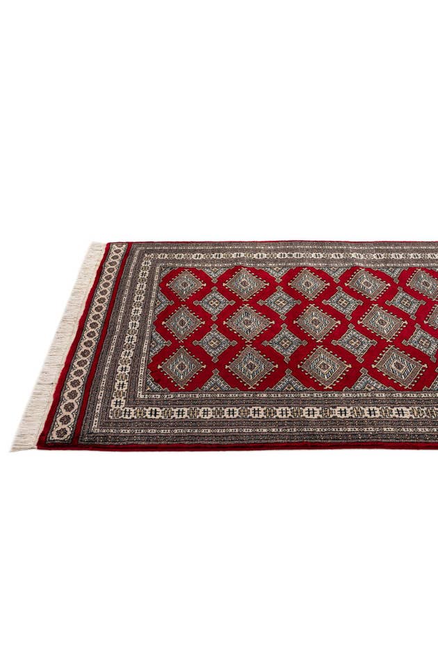 Detail image of 4' 2 x 6' 6 Hand Knotted Bokhara Oriental Wool Rug