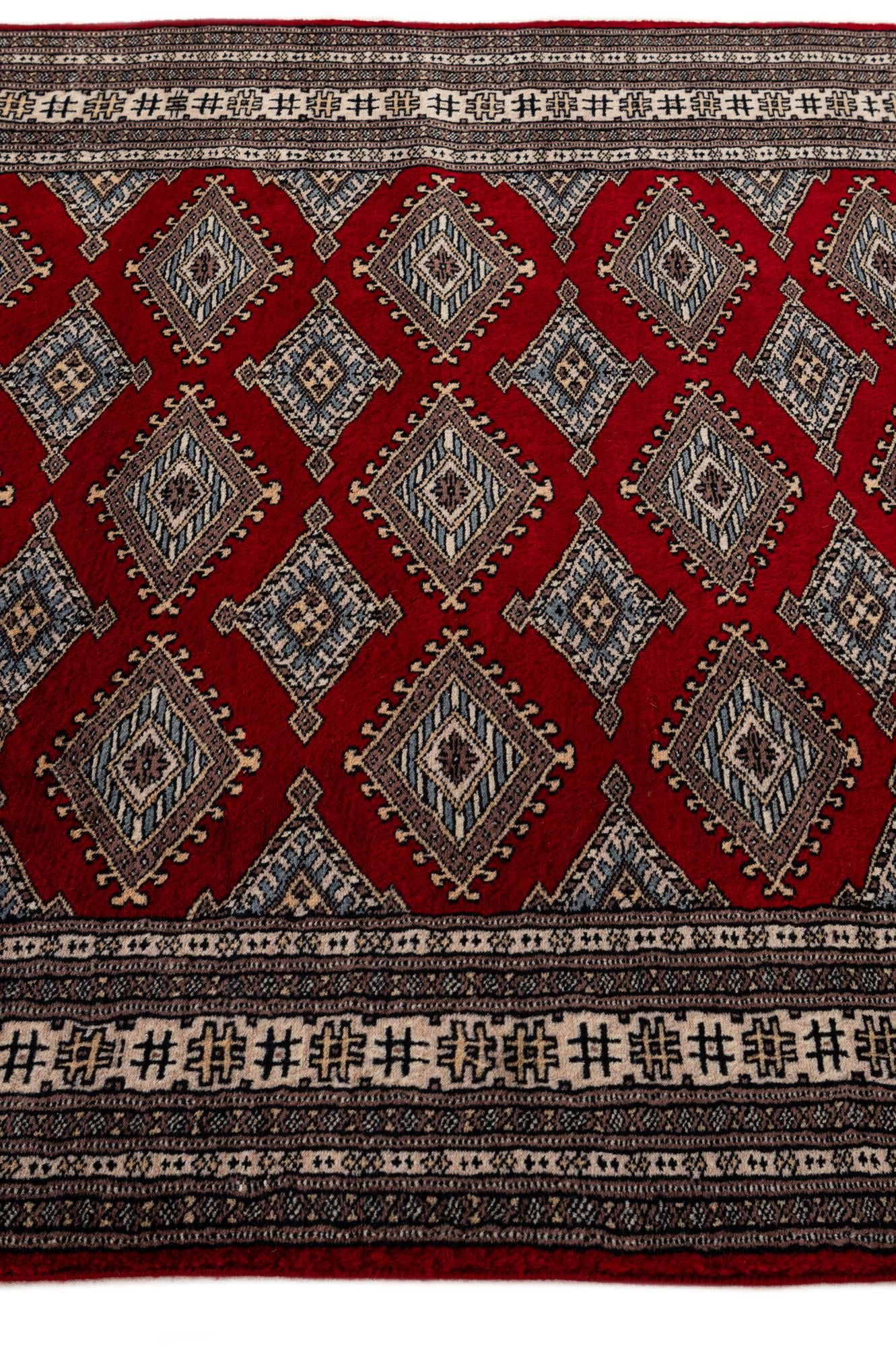 4' 2 x 6' 6 Hand Knotted Bokhara Oriental Wool Rug
