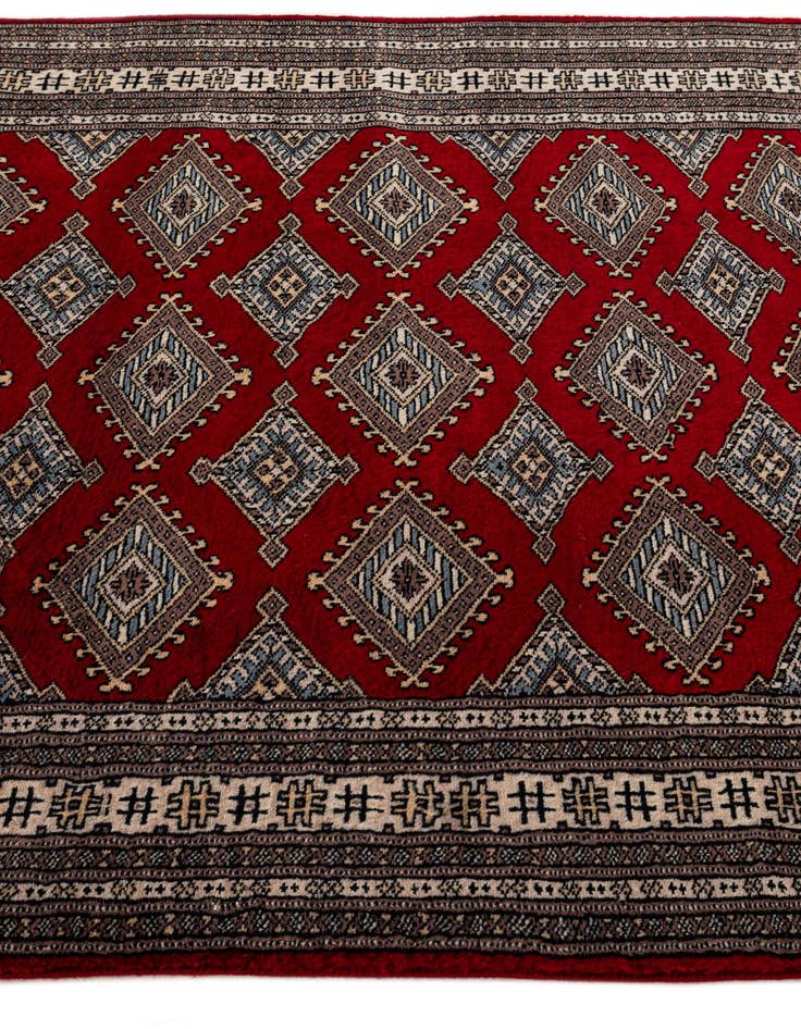 Detail image of 4' 2 x 6' 6  Hand Knotted Bokhara Oriental Wool Rug