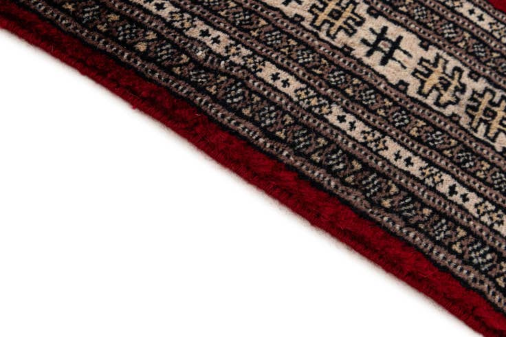 Detail image of 4' 2 x 6' 6 Hand Knotted Bokhara Oriental Wool Rug