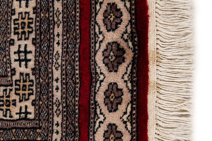 4' 2 x 6' 6 Hand Knotted Bokhara Oriental Wool Rug