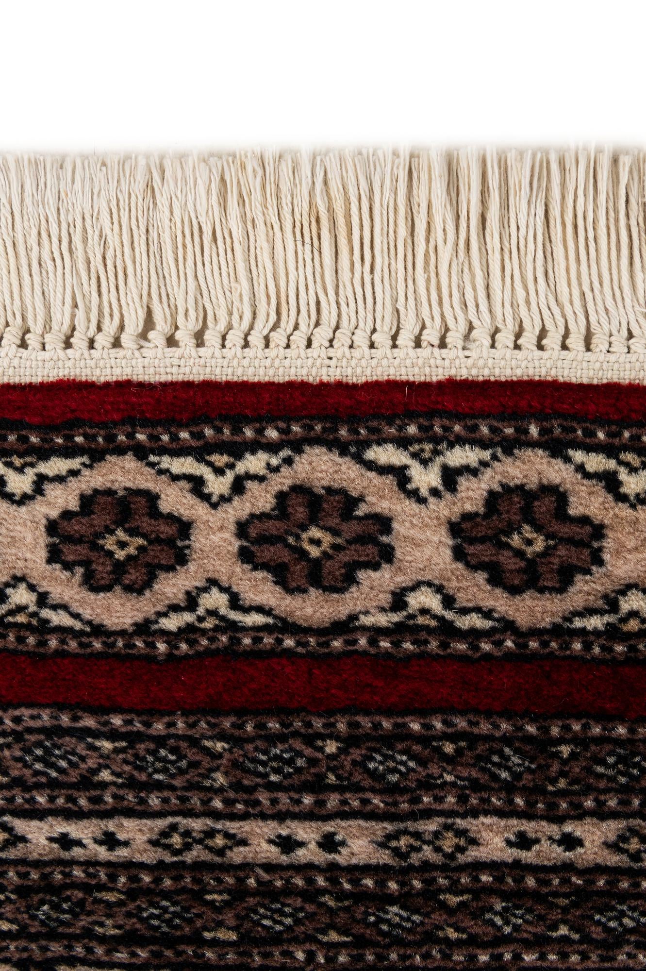 4' 2 x 6' 6 Hand Knotted Bokhara Oriental Wool Rug