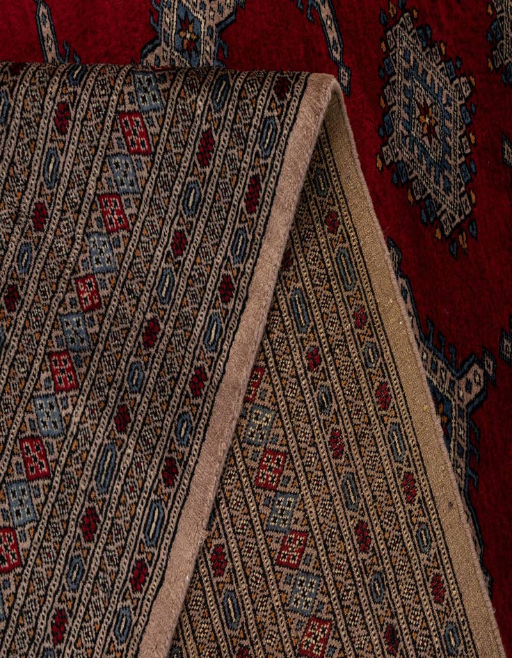 Detail image of 8' 5 x 11'  Hand Knotted Bokhara Oriental Wool Rug