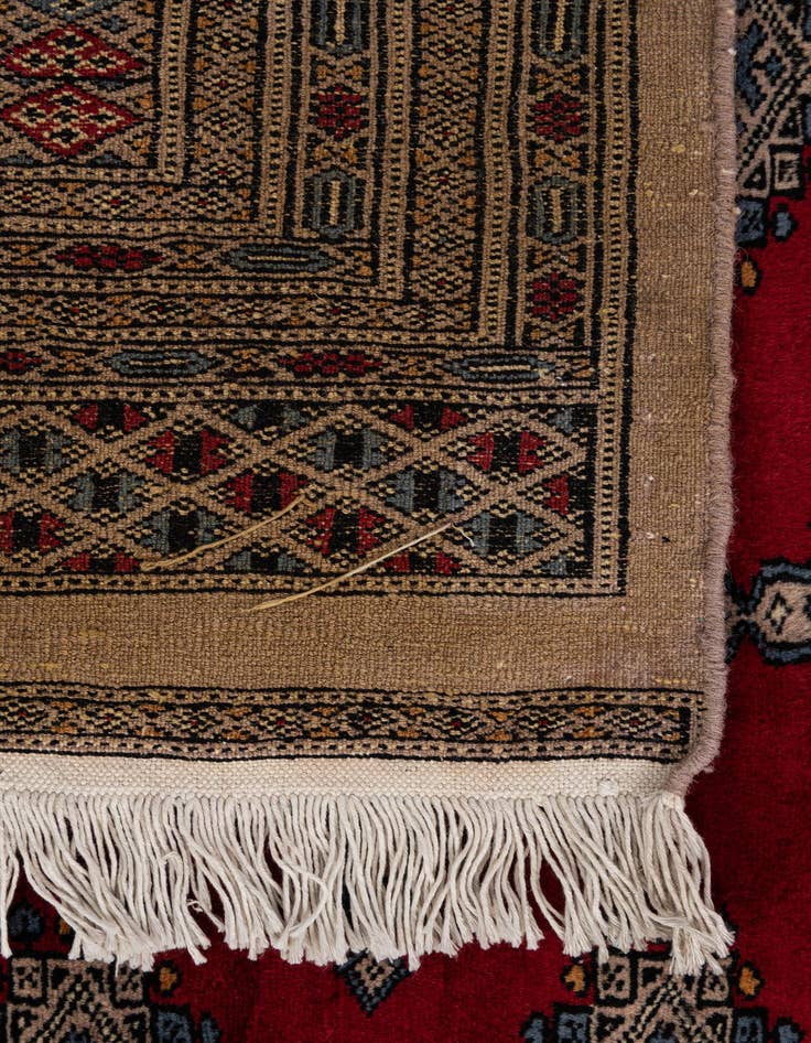 Detail image of 8' 5 x 11'  Hand Knotted Bokhara Oriental Wool Rug